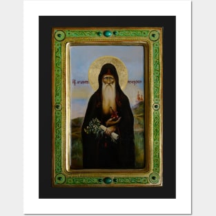 Saint Agapetus of Pechersk orthodox icon Posters and Art